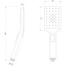 Душевая лейка LEMARK LM8123GM, 115 мм